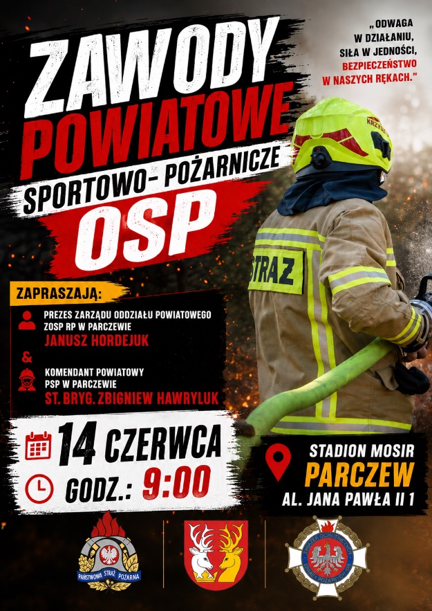 zawody powiatowe osp parczew 2026 plakat