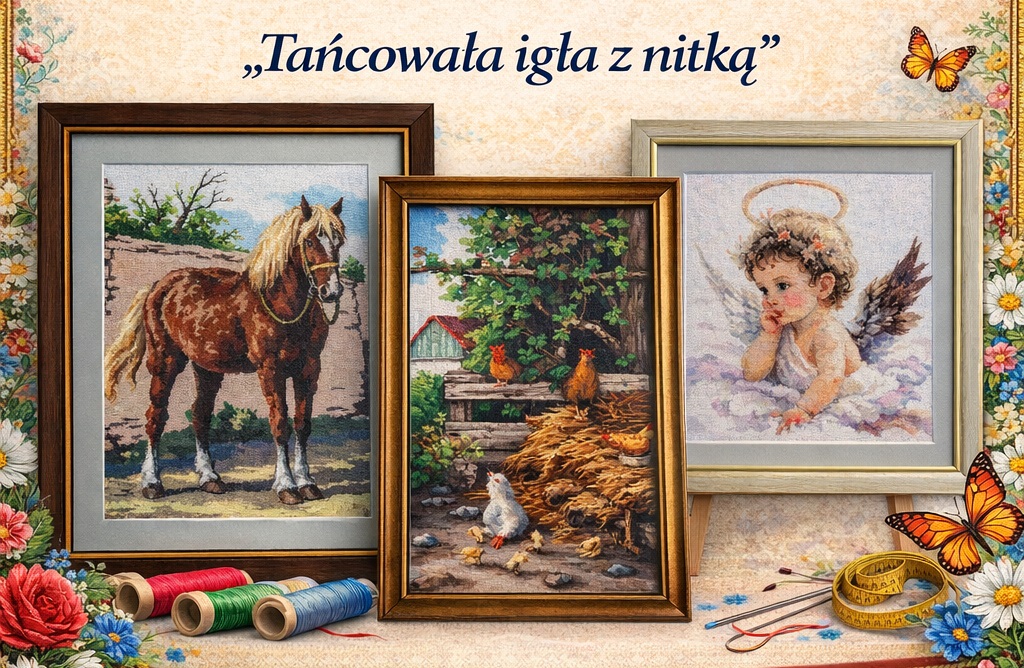 Wernisaż wystawy haftu krzyżykowego autorstwa Zofii Lewczyńskiej. „Tańcowała igła z nitką”